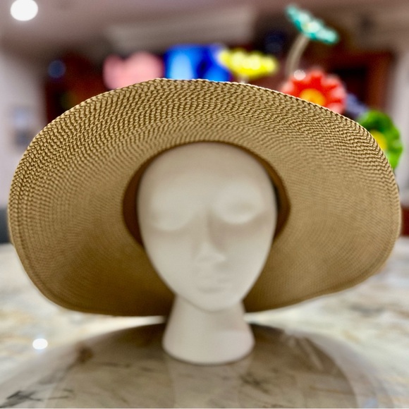 ERIC JAVITS HAMPTON STRAW SUN HAT - Picture 6 of 10